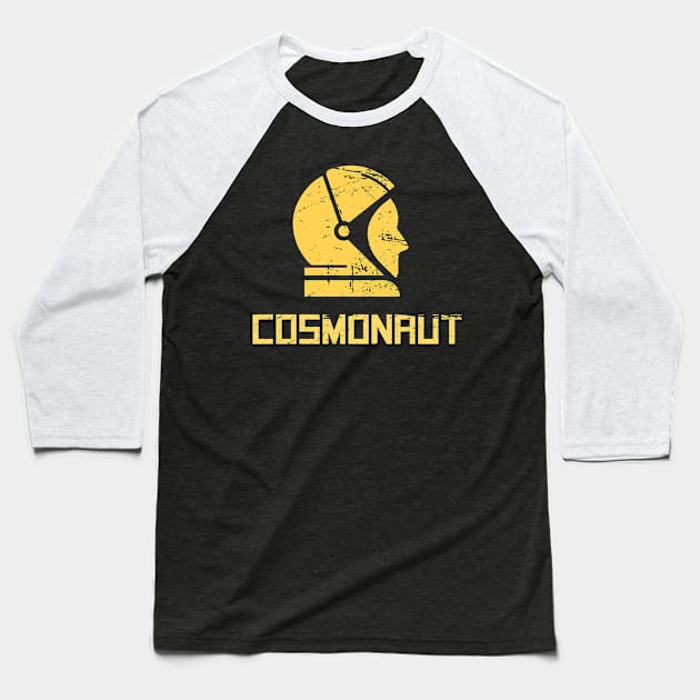 Cosmonaut - Retro Soviet Union Space Design Baseball T-Shirt by Wizardmode